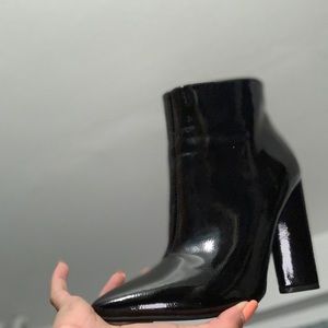 Glossy Pointed Booties